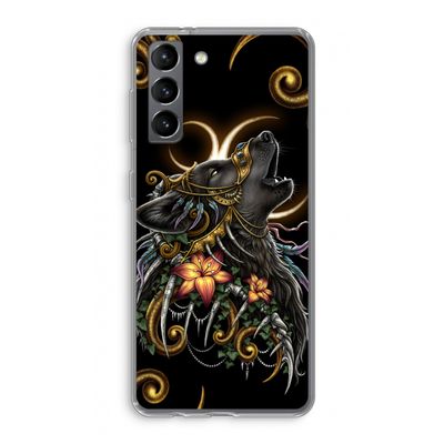 Huilende Wolf: Samsung Galaxy S21 Transparant Hoesje