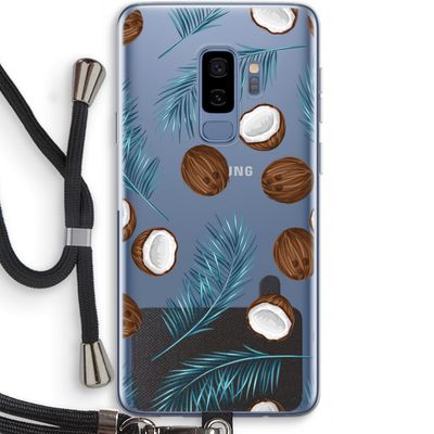 Kokosnoot roze: Samsung Galaxy S9 Plus Transparant Hoesje met koord