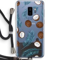 Kokosnoot roze: Samsung Galaxy S9 Plus Transparant Hoesje met koord