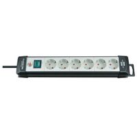 Brennenstuhl 1951560101 PDU Stekkerdoos | 6 sockets | met Schakelaar | 5 meter | Zwart/Zilver