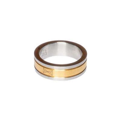 AZE Jewels Ring Sphere Inox/Dore | Maat 19