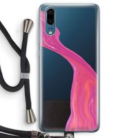 Paarse stroom: Huawei P20 Transparant Hoesje met koord