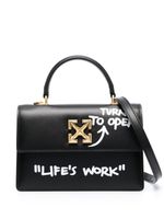 Off-White sac cabas Jitney 1.4 en cuir - Noir - thumbnail