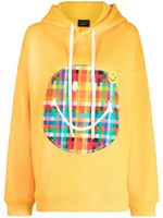 Joshua Sanders hoodie en jersey à motif Plaid Smiley - Jaune - thumbnail