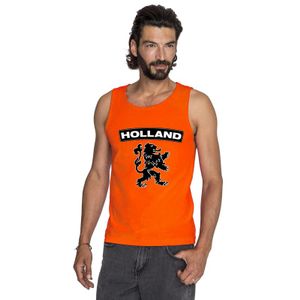 Oranje Holland zwarte leeuw tanktop heren