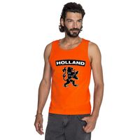 Oranje Holland zwarte leeuw tanktop heren