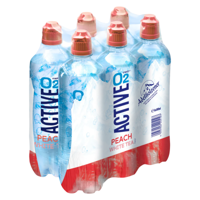 Active O2 peach white tea pet (6x 50cl)