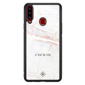 Samsung Galaxy A20s glazen hardcase - C'est la vie