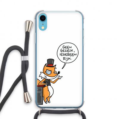 Geen Gezeik: iPhone XR Transparant Hoesje met koord