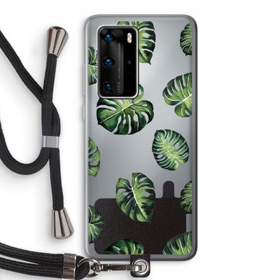 Tropische bladeren: Huawei P40 Pro Transparant Hoesje met koord
