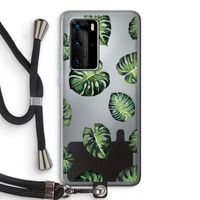 Tropische bladeren: Huawei P40 Pro Transparant Hoesje met koord