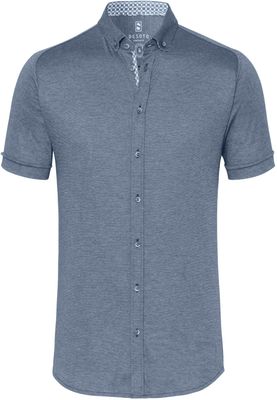Desoto Heren Overhemd Lichtblauw Button Down Slim Fit