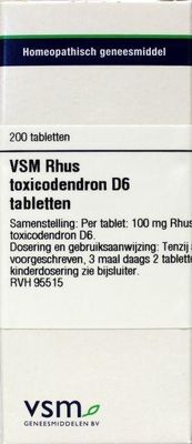 VSM Rhus toxicodendron D6 (200 tab)