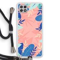 Tropisch: Samsung Galaxy A22 4G Transparant Hoesje met koord