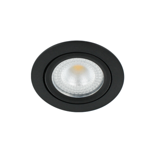 Bella LED spot kantelbaar 5Watt rond ZWART IP65 dimbaar - interne driver