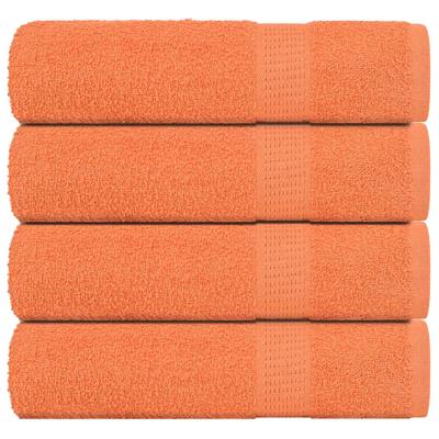 VidaXL Badhanddoeken 4 st 100x150 cm 360 g/m² 100% katoen oranje
