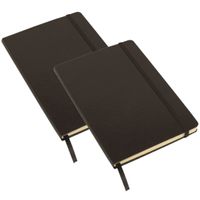 Pakket van 4x stuks luxe schoolschriften/notitieboeken A5 harde kaft gelinieerd zwart Pakket van 4x stuks luxe schoolschriften/notitieboeken A5 harde kaft gelinieerd zwart