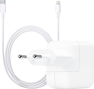 Apple Usb C Oplader 30W + Apple Lightning Kabel 1m Kunststof Wit