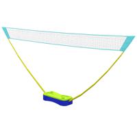 SPORTNOW Badminton-Net-Set Volleybal-Net-Set, 3-delig Set, 400 cm x 22,4 cm x 155 cm, Zwart + Blauw + Groen