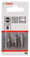 Bosch Accessoires 3-delige bitset Extra Hard (S) S 0,6x4,5; S 0,8x5,5; S 1,2x8,0  - 2607001750 - thumbnail