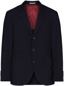 Brunello Cucinelli veste de costume à simple boutonnage - Bleu