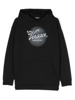 Versace Kids hoodie en coton à logo imprimé - Noir - thumbnail