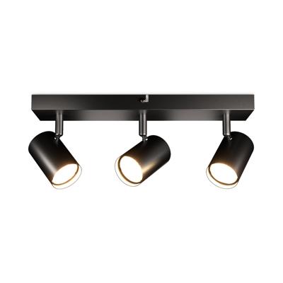 HOFTRONIC™ Lark - LED Plafondlamp - 3 spots - GU10 Fitting - Kantelbaar & Draaibaar - Zwart