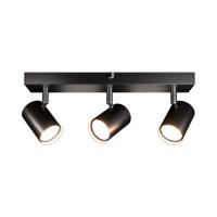 HOFTRONIC™ Lark - LED Plafondlamp - 3 spots - GU10 Fitting - Kantelbaar & Draaibaar - Zwart