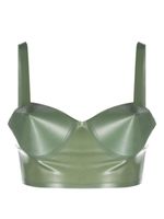 Maison Margiela soutien-gorge en latex à balconnets - Vert