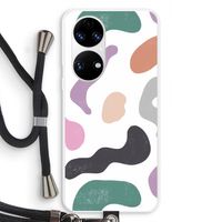 Memphis Shapes: Huawei P50 Transparant Hoesje met koord