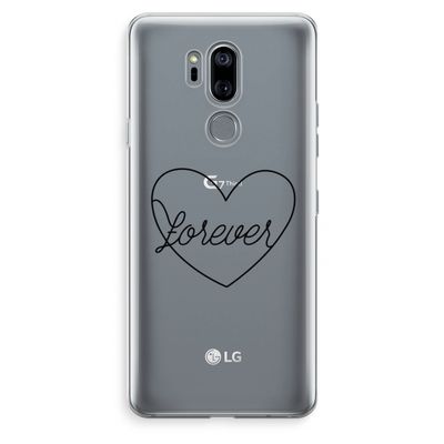 Forever heart black: LG G7 Thinq Transparant Hoesje