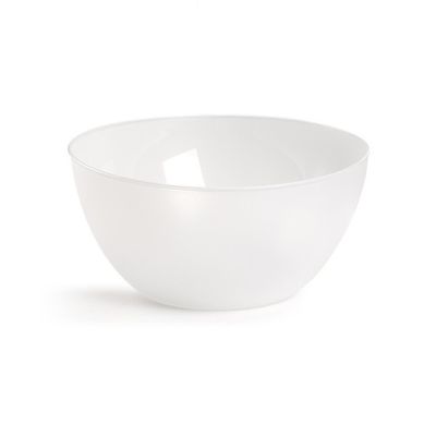 4x Grote fruit/saladeschalen/kommen mat transparant 25 cm