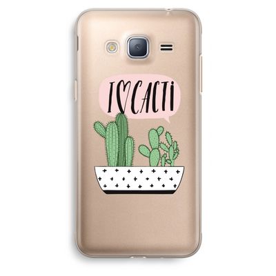 I love cacti: Samsung Galaxy J3 (2016) Transparant Hoesje