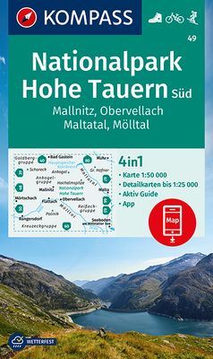 Wandelkaart 49 Nationalpark Hohe Tauern Süd | Kompass