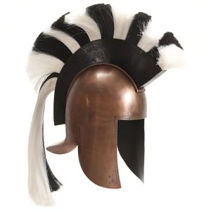 Soldatenhelm Grieks replica LARP staal koperkleurig