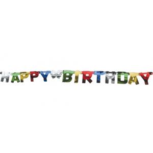 Wenslijn happy birthday slinger - 1,5 mtr - Verjaardag feestslinger - karton