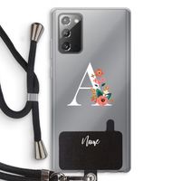 Pink Bouquet: Samsung Galaxy Note 20 / Note 20 5G Transparant Hoesje met koord