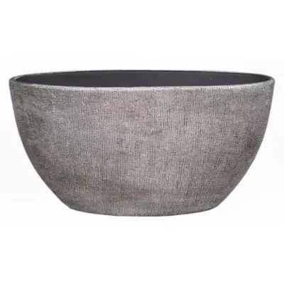 Planter ovaal mira l49b20h25cm indstr.wit