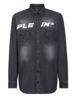 Philipp Plein chemise en jean Plein™ à logo - Gris