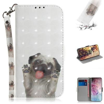 3D gekleurde tekening horizontale Flip leergeval met houder & kaartsleuf & portemonnee voor Galaxy Note 10 plus (PUG)
