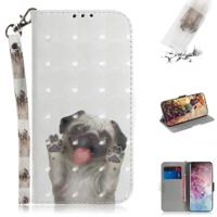 3D gekleurde tekening horizontale Flip leergeval met houder & kaartsleuf & portemonnee voor Galaxy Note 10 plus (PUG)