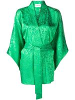 P.A.R.O.S.H. veste d'inspiration kimono à fleurs - Vert - thumbnail