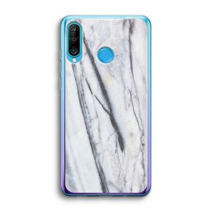Gestreepte marmer: Huawei P30 Lite Transparant Hoesje