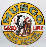 Musgo Gasoline Emaille Bord 12" / 30 cm - thumbnail