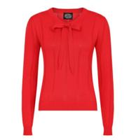 Hearts & Roses Shelly Knitted Top Red-L