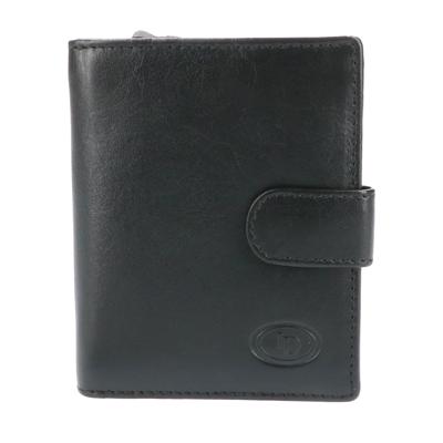 Leather Design Rits Portemonnee RFID Zwart