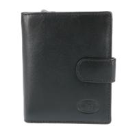 Leather Design Rits Portemonnee RFID Zwart