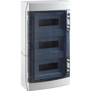 Ekont kleine verdeler IP65 grijs met transparante deur 3 x 12 modules