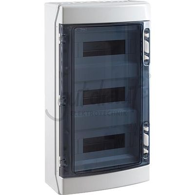 Ekont kleine verdeler IP65 grijs met transparante deur 3 x 12 modules