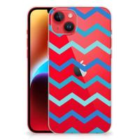 iPhone 14 Plus | TPU bumper | Zigzag Blauw